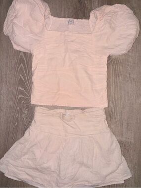 abercrombie kids Blush Pink Smocked Waist Set